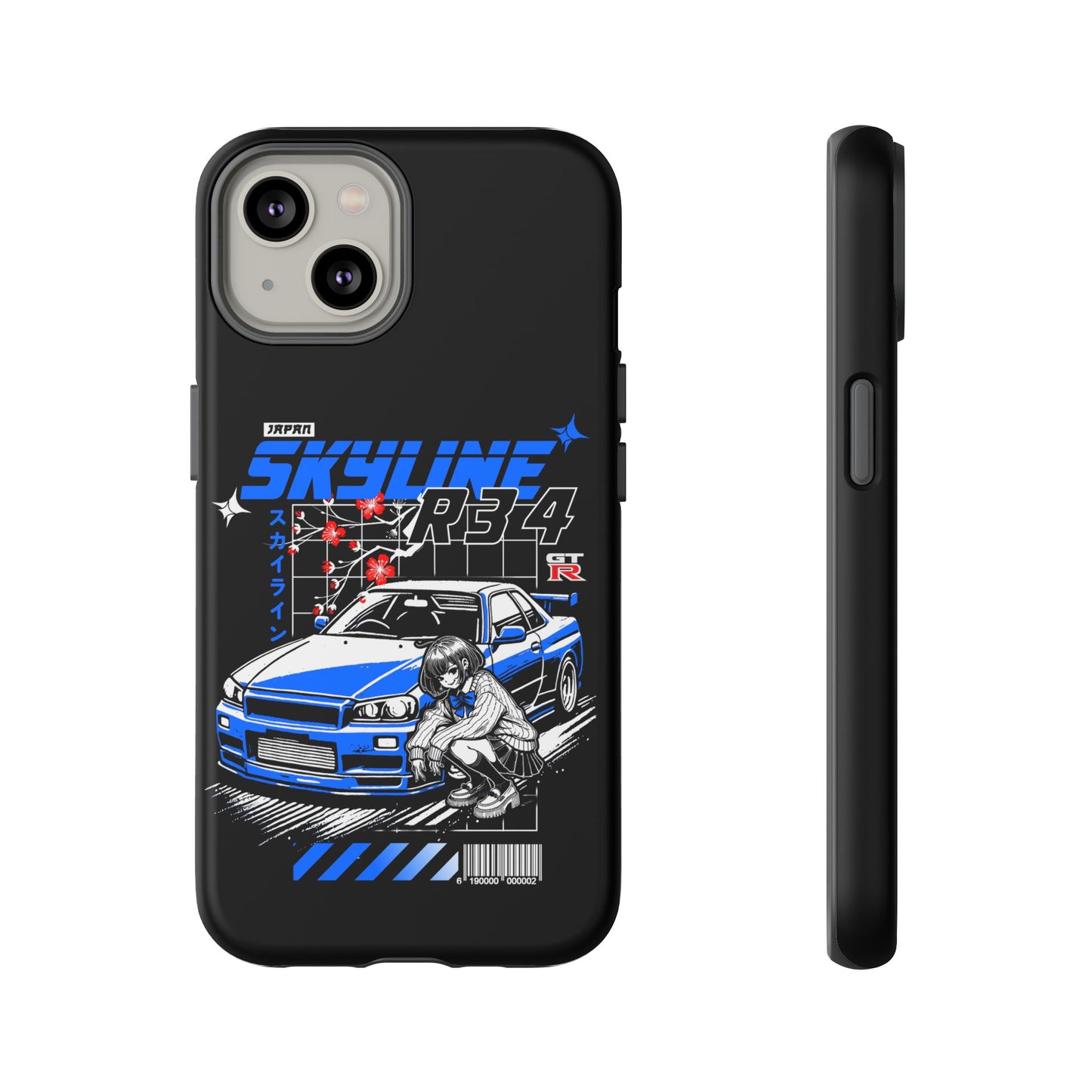 Skyline R34 Tough Case - Retro Car Art iPhone Cover