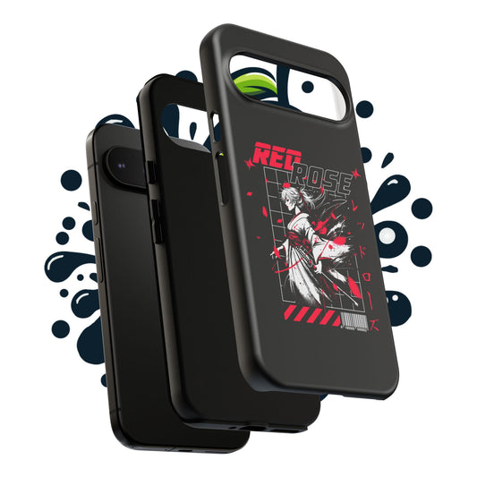 The Red Rose' Design - Tough & Stylish Protection For Google Pixel Phones