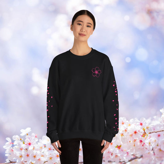 Layla Sakura Blossom Unisex Crewneck Sweatshirt - Cozy Aesthetic Fashion for Spring Celebration