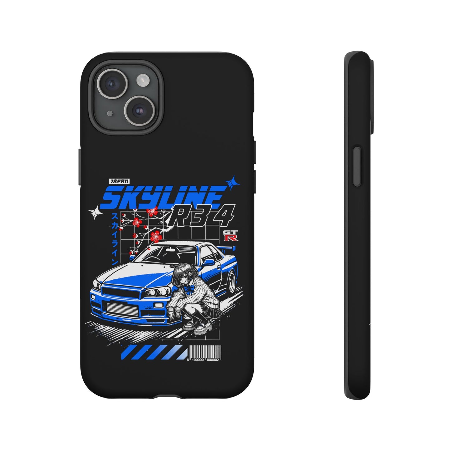 Skyline R34 Tough Case - Retro Car Art iPhone Cover