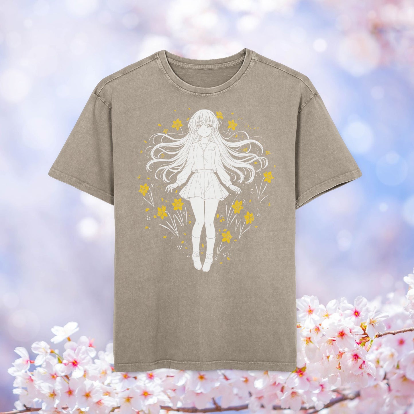 Anime Daffodils Graphic Tee Shirt