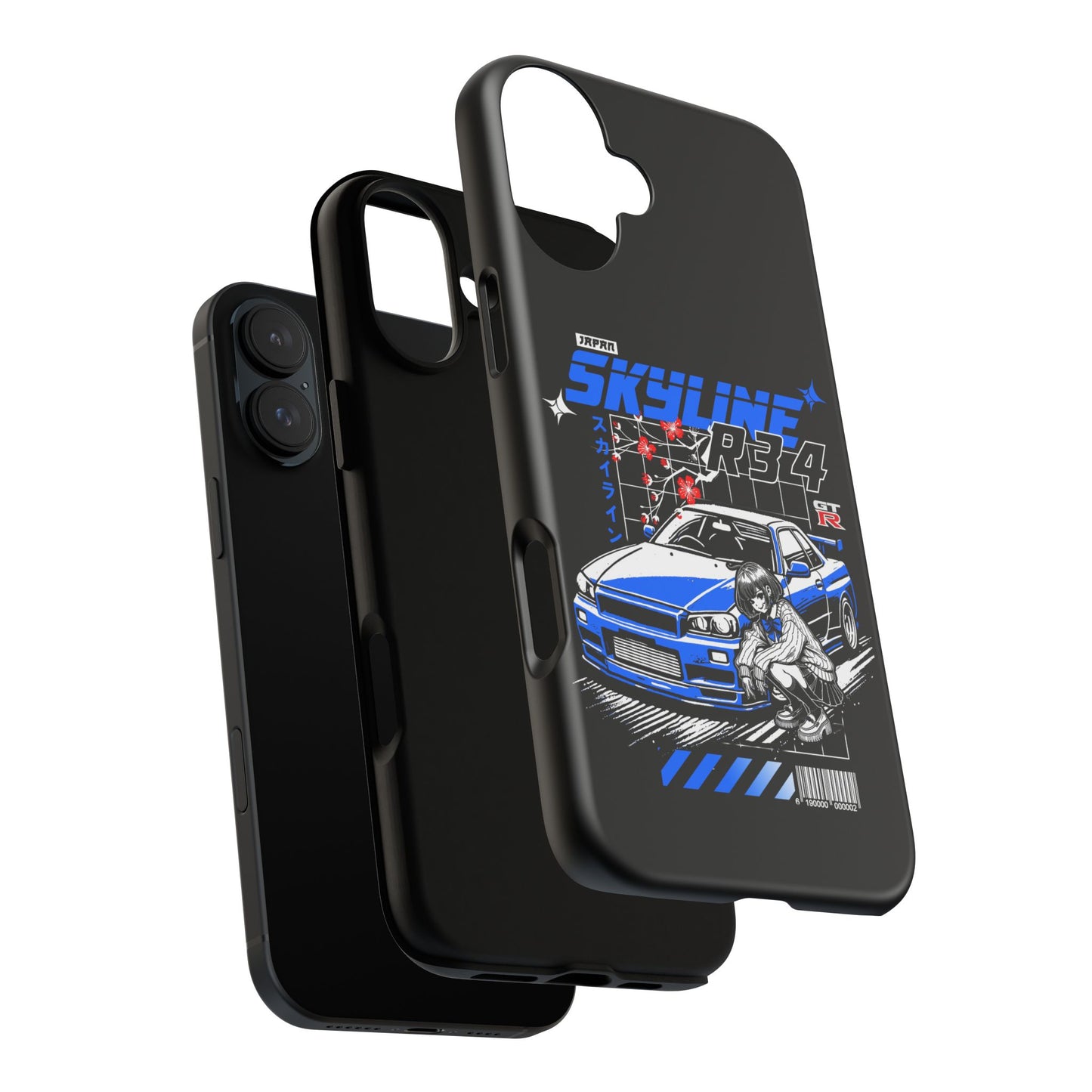 Skyline R34 Tough Case - Retro Car Art iPhone Cover