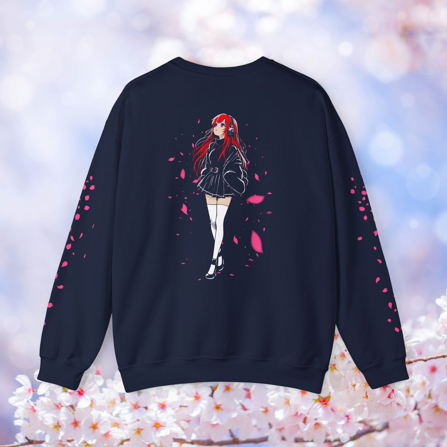 Layla Sakura Blossom Unisex Crewneck Sweatshirt - Cozy Aesthetic Fashion for Spring Celebration