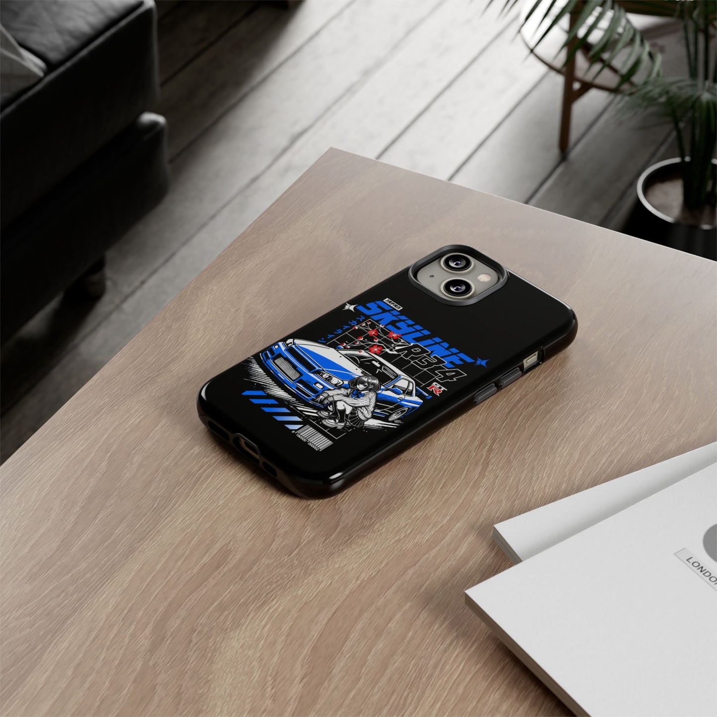 Skyline R34 Tough Case - Retro Car Art iPhone Cover