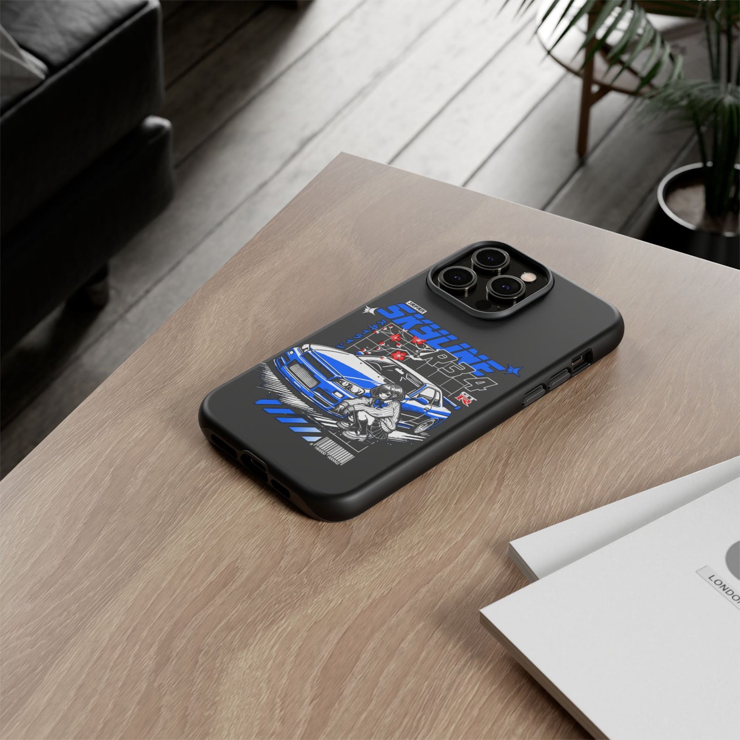 Skyline R34 Tough Case - Retro Car Art iPhone Cover