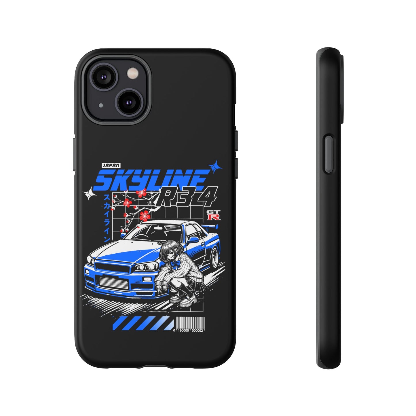 Skyline R34 Tough Case - Retro Car Art iPhone Cover