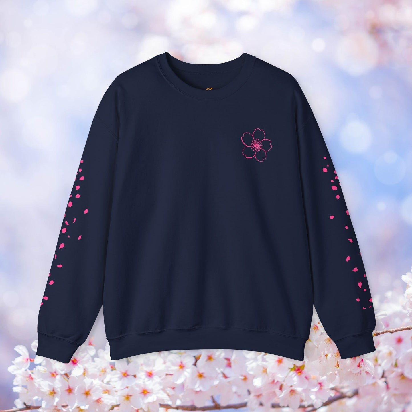 Layla Sakura Blossom Unisex Crewneck Sweatshirt - Cozy Aesthetic Fashion for Spring Celebration